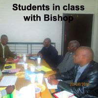 Students in Class with Bishop